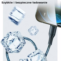 USAMS Kabelis U68 lightning 2A Fast Charge 1m melns SJ500USB01 (US-SJ500)