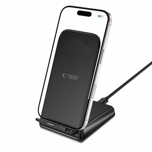 Tech-Protect QI15W-S2 indukcijas lādētājs 15W statīva formā - melns