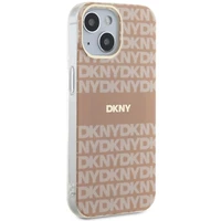 DKNY IML Mono un svītras Magnētiskais viedtālruņa apvalks iPhone 15 / 14 / 13 - rozā