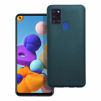 MATT viedtālruņa apvalks SAMSUNG A21S tumši zaļš