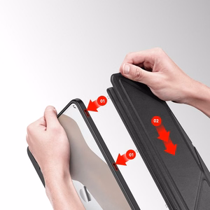 DUX DUCIS apvalks MAGI ar zīmuļa turētāju iPad Pro 11 (2018/2020/2021/2022) melns