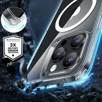 ESR Classic Hybrid Halolock Magnētiskais viedtālruņa apvalks + rūdītais stikls iPhone 16 Pro Max - caurspīdīgs