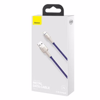 USB kabelis Lightning Baseus Cafule, 2.4A, 1 m (violets)