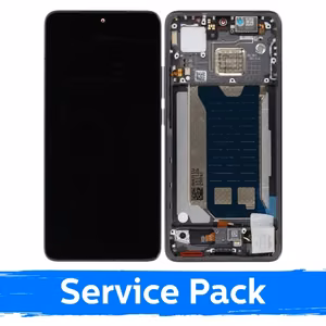 LCD Displejs saderīgs ar Xiaomi Poco F7 Pro 5G ar rāmi / melns / (Service Pack)