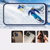  Skaidrs 3in1 vāciņš iPhone 13 mini ar rāmi želejas pārklājums zila krāsa