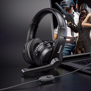 HOCO vadu austiņas Jack 3,5 mm ar mikrofonu W103 melnas