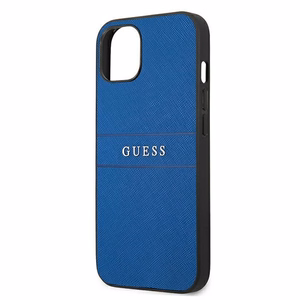 Guess Saffiano siksniņas viedtālruņa apvalks iPhone 13 mini 5.4" - zils