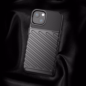 Thunder apvalks elastīgs izturīgs robusts pārsegs TPU apvalks iPhone 13 mini melns