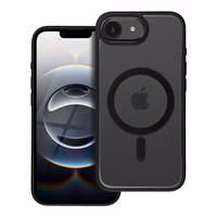 COLOR EDGE MAG COVER magnētiskais viedtālruņa apvalks, savietojams ar MagSafe, paredzēts IPHONE 16e (SE 4 2025), melns