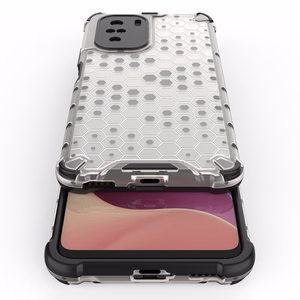 Honeycomb Case armor cover with TPU Bumper for Xiaomi Redmi K40 Pro+ / K40 Pro / K40 / Poco F3 transparent