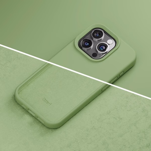 Etteri Silicone case for iPhone 15 Pro Max 6,7" light green