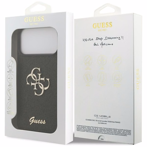 Guess Fixed Glitter Big 4G чехол для iPhone 17 Pro Max - чёрный