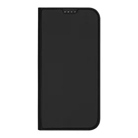Dux Ducis Skin Pro viedtālruņa apvalks iPhone 16 Pro ar atveramu vāciņu un karšu nodalījumu - melns