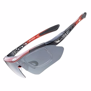 Rockbros 10141 fotohromās UV400 riteņbraukšanas brilles - sarkanas