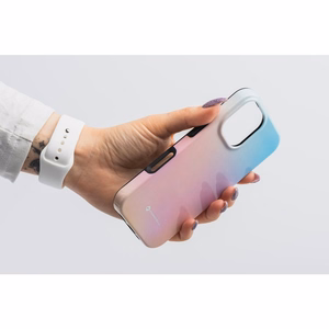 FORCELL F-PROTECT Mirage, militāri pārbaudīts apvalks ar MagSafe, saderīgs ar IPHONE 15 rozā zila