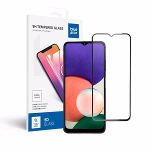 Aizsargstikls Blue Star - SAMSUNG A22 5G pilna seja (pilna līme ar rāmi/mazs izmērs) - melns Aizsargstikls Blue Star