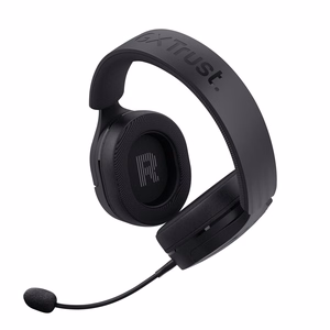 Trust GXT 491 Fayzo Austiņas ar mikrofonu vadu un bezvadu galvasspiede spēlēm USB Type-C Bluetooth melnas