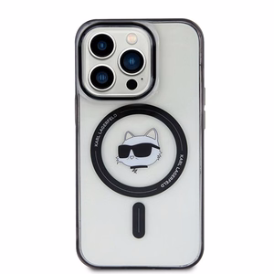 Karl Lagerfeld KLHMP15XHCHNOTK iPhone 15 Pro Max 6.7" caurspīdīgs cietais apvalks IML Choupette's Head MagSafe