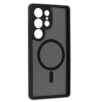 Pilnīgs matēts Mag vāks viedtālrunim Samsung Galaxy S25 Ultra - melns