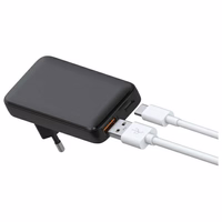 Beline tīkla lādētājs 1x USB-C + 1x USB 65W melns (tikai galviņa) PD 3.0 + QC 3.0 BLN2CW65