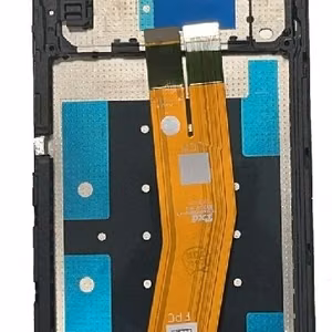 LCD ekrāns Samsung A145 A14 4G 2023 ar skārienjūtīgu ekrānu un rāmi (Yellow flex) melns oriģināls