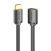 HDMI 2.0 vīrišķā uz HDMI 2.0 sievišķā pagarinājuma kabelis Vention AHCBH 2m, 4K 60Hz, (melns)