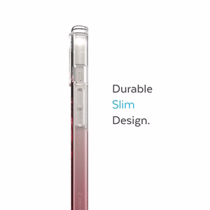Speck Presidio Perfect-Clear + Ombre + MagSafe vāciņš ierīcei iPhone 15 Plus / 14 Plus, ar Microban pretmikrobu aizsardzību, “Clear / Vintage Rose Fade” krāsu kombinācija