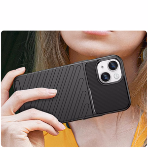 Thunder Case iPhone 14 viedtālruņa apvalks ar aizsardzību - melnas krāsas