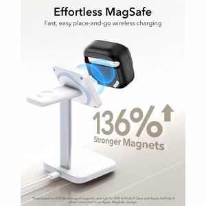 ESR Pulse Halolock MagSafe futrālis AirPods 4, melns