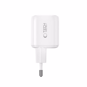 Tech-Protect NCA100W-GaN 3 pieslēgvietu 100 W PD 3.2/QC 3.0 tīkla barošanas adapteris – balts