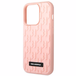 Karl Lagerfeld KLHCP14LRUPKLPP iPhone 14 Pro 6,1" cietais apvalks rozā 3D Monogram