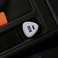 FORCELL F-ENERGY Carbon CC50-1A1C automašīnas lādētājs Type C + USB A PD QC3.0 3A 38W balts