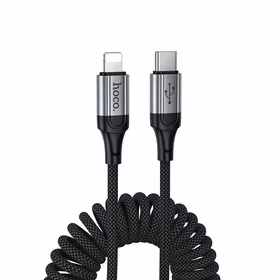 Kabelis USB-C uz Lightning Hoco PD 2,4A 1,5 m X121 melns