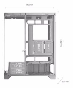 Mars Gaming MCPRISMA datora korpuss Midi Tower melns