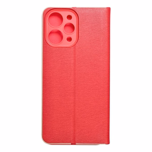 LUNA Book Gold viedtālruņa apvalks XIAOMI Redmi 12 4G / 12 5G sarkans