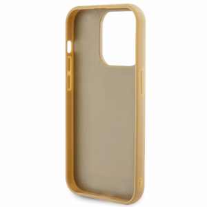 Guess Disko Metāla Uzraksts viedtālruņa apvalks iPhone 15 Pro - zelta