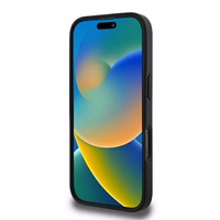 Karl Lagerfeld Monogram Choupette Head Pin viedtālruņa apvalks iPhone 16 Pro - melns