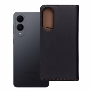 SMART PRO grāmatas tipa ādas viedtālruņa apvalks SAMSUNG S25 Edge melns