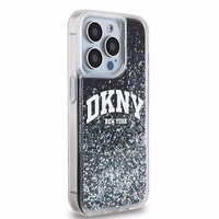 DKNY Liquid Glitter Big Logo viedtālruņa apvalks iPhone 13 Pro / 13 - melns