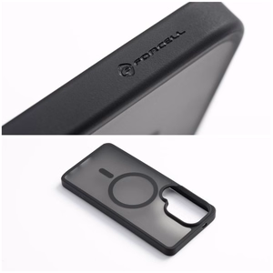 Melns Forcell F-Protect Smoke Hybrid Premium Lite vāciņš modeļiem Samsung A06 / A07 / A08, saderīgs ar MagSafe