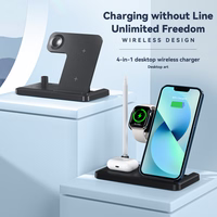 Bezvadu Lādētājs Essager "JG 4in1" Melns 15W (iPhone / Apple Watch / Airpods / Pencil)