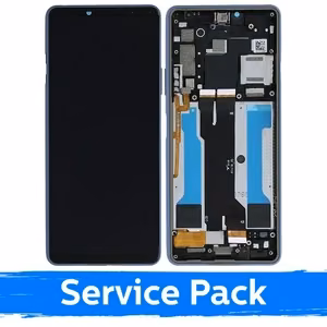 LCD displejs saderīgs ar Sony Xperia 10 III zils oriģināls (Service Pack)
