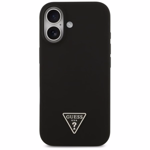 Guess Silikona Trīsstūra Logotips Magnētiskais viedtālruņa apvalks iPhone 17 - melns