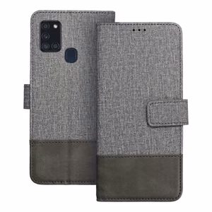 Viedtālruņa apvalks (m) GOMMA Book SAMSUNG A21s - pelēks (m)