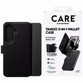 CARE by PanzerGlass Tango 2in1 Wallet Case for Samsung Galaxy S26+ - Black
