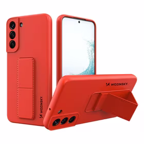 Wozinsky Kickstand Case silikona apvalks ar statīvu Samsung Galaxy S22+ sarkans