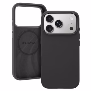 Liavec Silky maciņš ar metāla kameras rāmi priekš Iphone 17 Pro melns