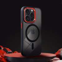 COLOR EDGE MAG COVER viedtālruņa apvalks saderīgs ar Magnētisko IPHONE 16 Pro melna sarkana