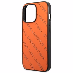 Karl Lagerfeld Perforēts viedtālruņa apvalks iPhone 13 Pro Max 6.7" - oranžs