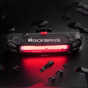 Rockbros A54BK aizmugurējais velosipēda lukturis + Micro USB - USB-A kabelis - melns
